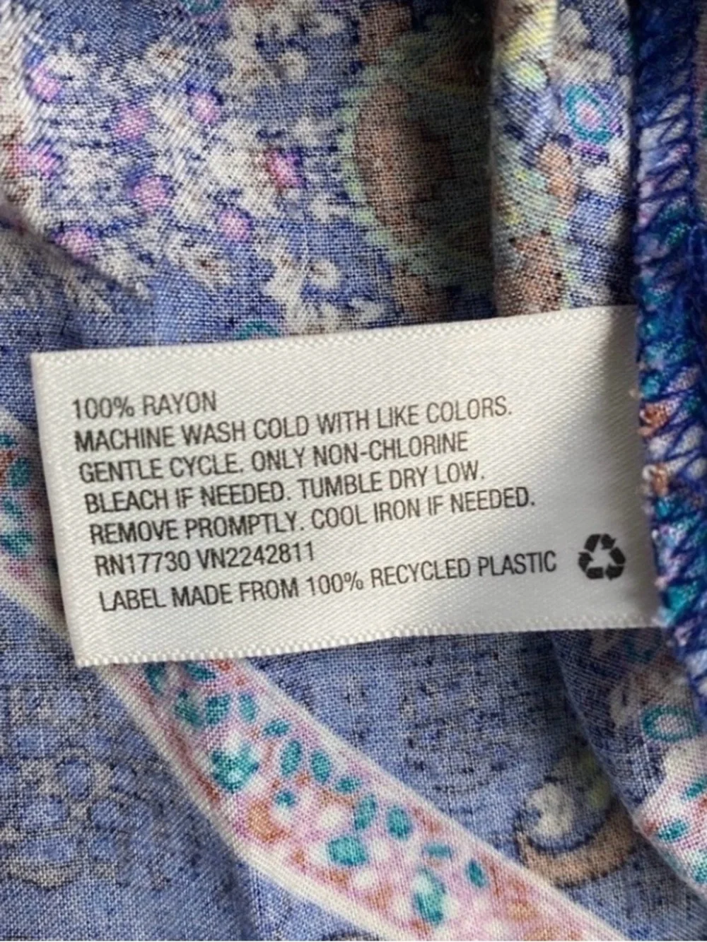 3/$25 Xhilaration Junior Blue Paisley Maxi Dress Size Small Boho Hippie Vacation - Picture 11 of 14